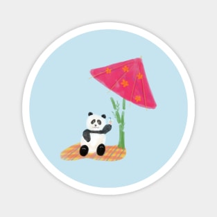 Excited for Summer: Panda in the Beach Magnet